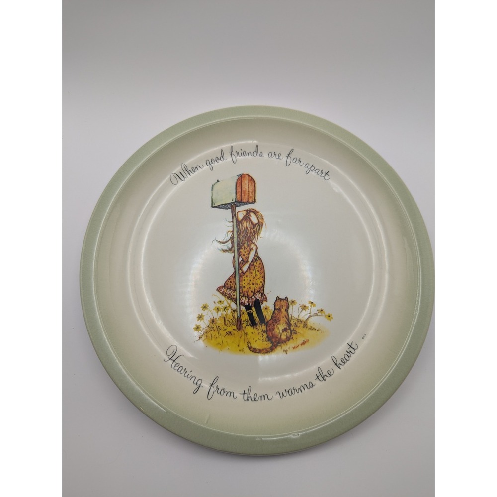 Vintage 1972 Holly Hobbie‎ Plate Good Friends Warms the Heart Collector Edition